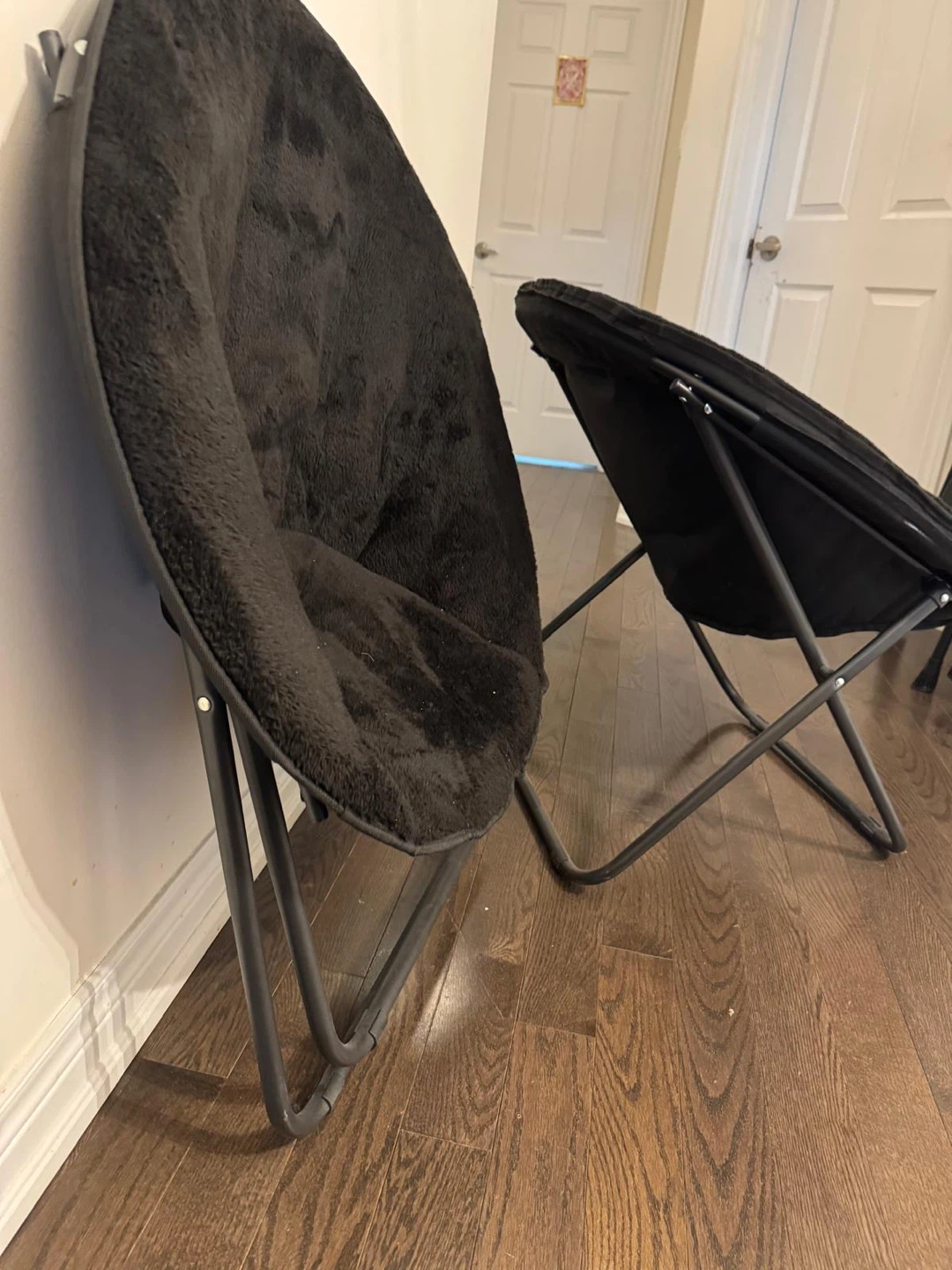 Black Plush Moon Chairs (Set of 2) - photo 5