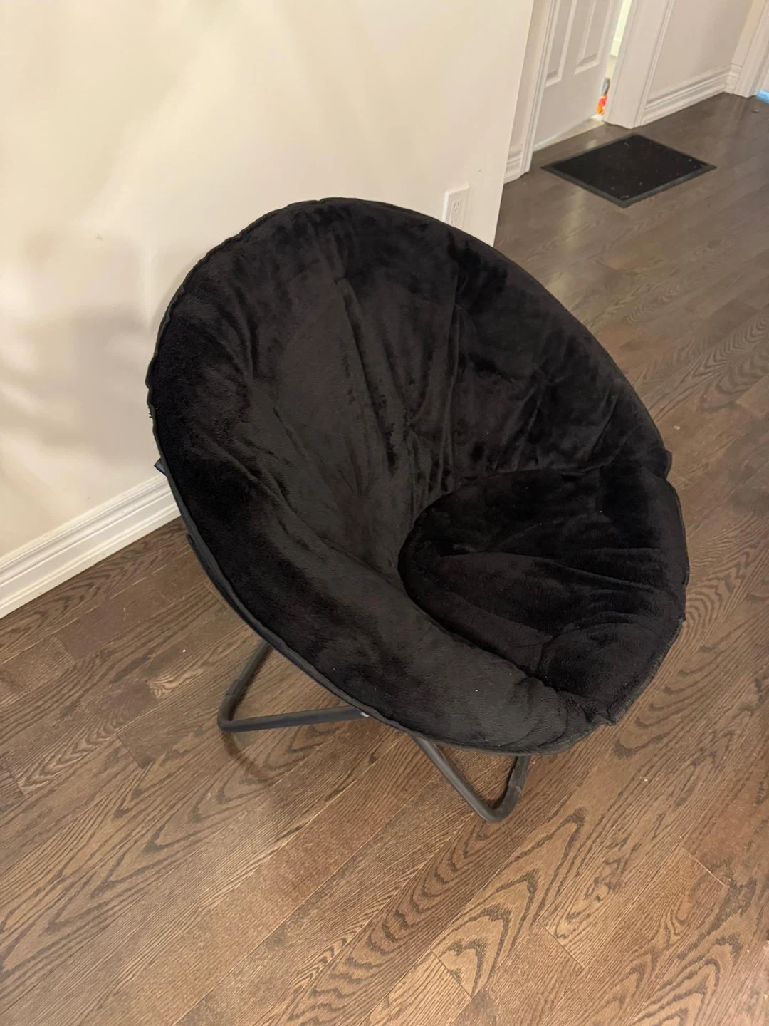 Black Plush Moon Chairs (Set of 2) - photo 3