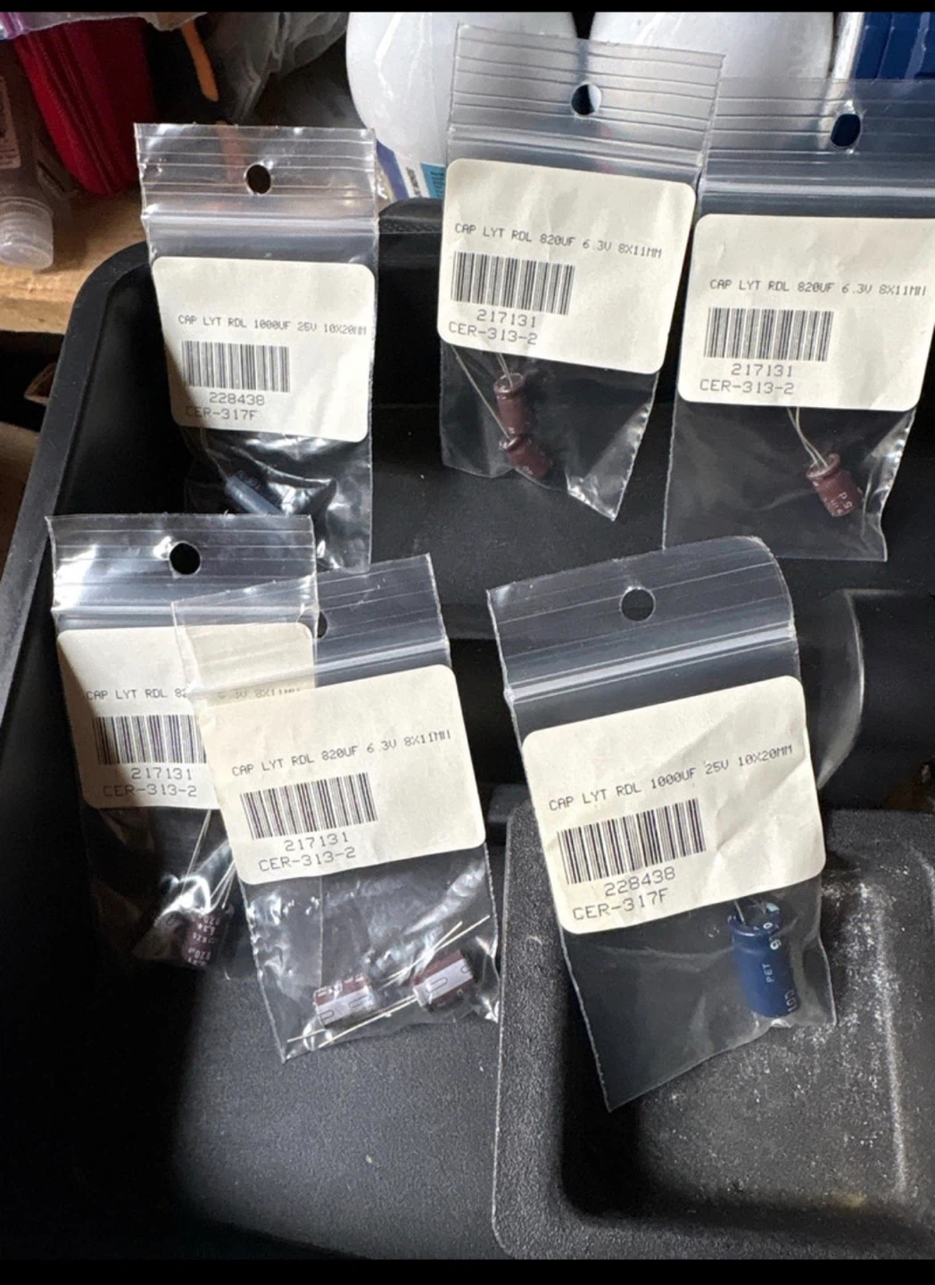 Assorted Electronic Capacitors
