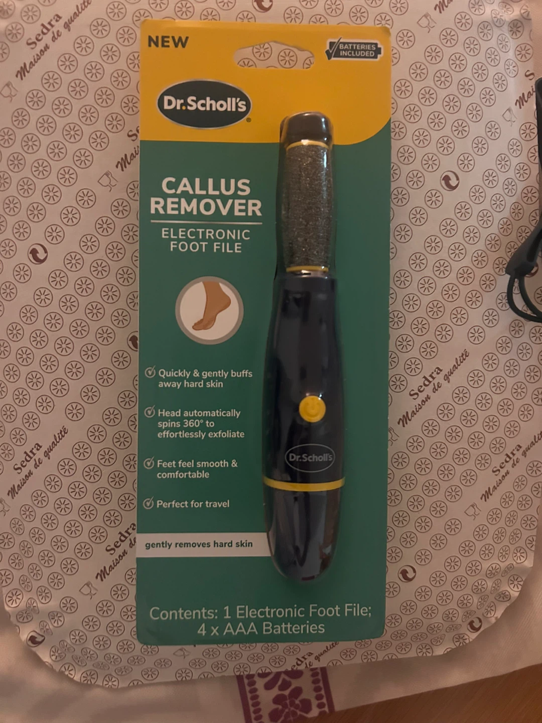 Dr. Scholl's Electronic Callus Remover Foot File with Batteries