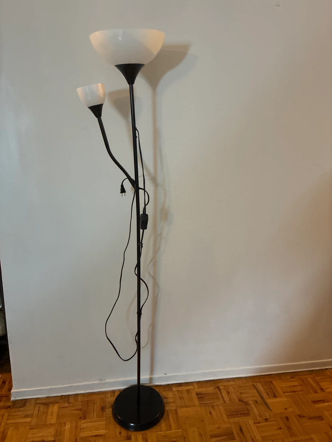 Black Floor Lamp with Two Lights - photo 2