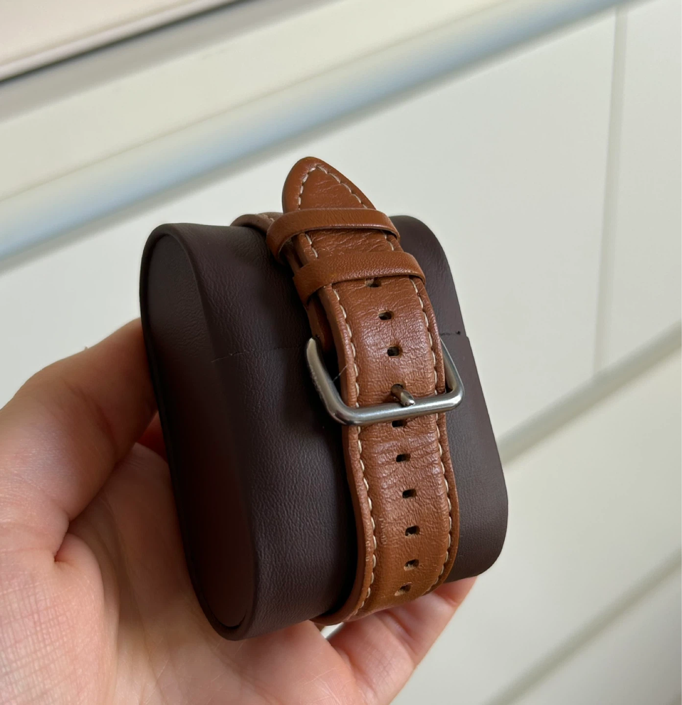 Chaps Men's Watch - Blue Dial with Brown Leather Strap - photo 2