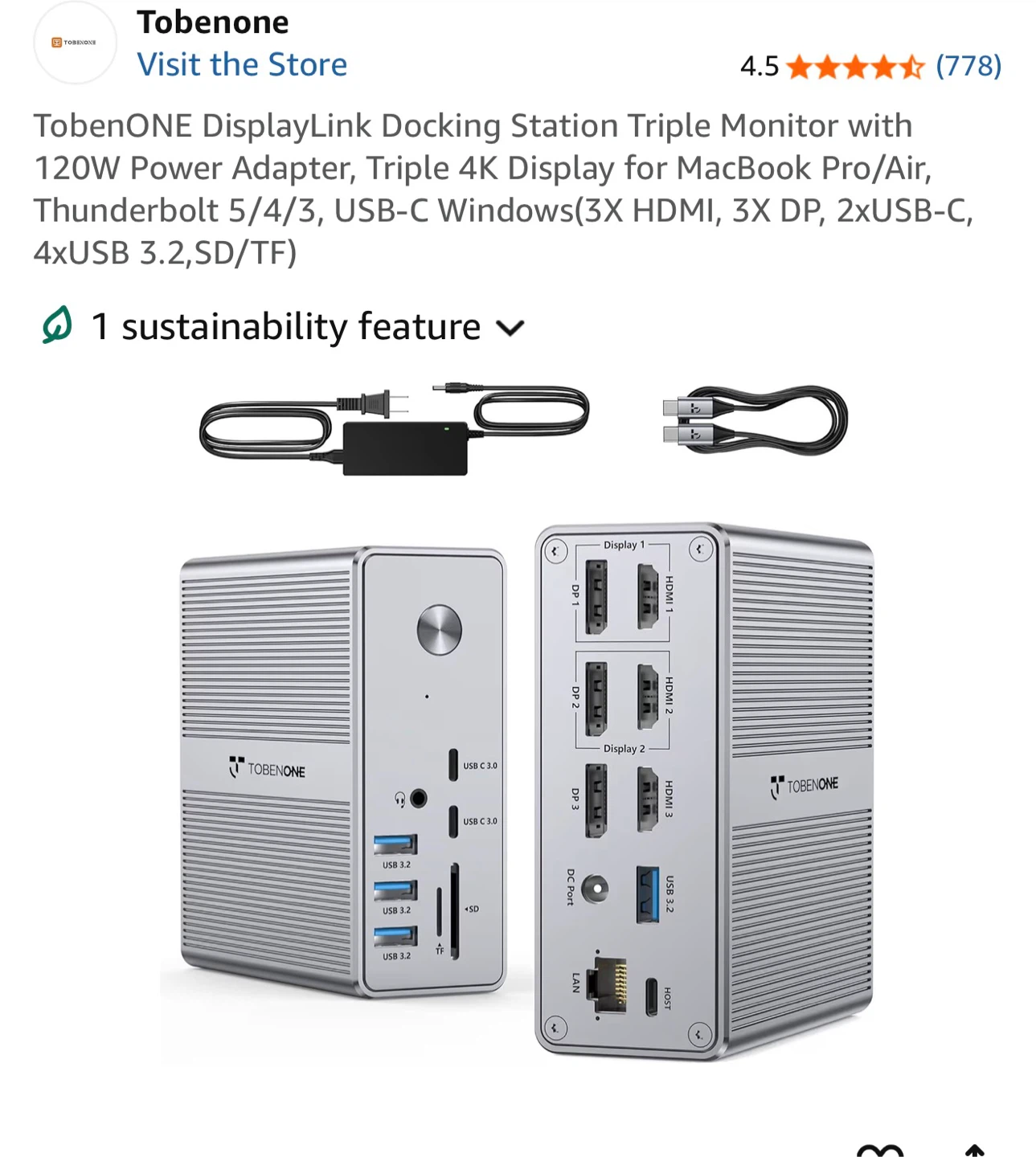 TOBENONE USB-C Docking Station