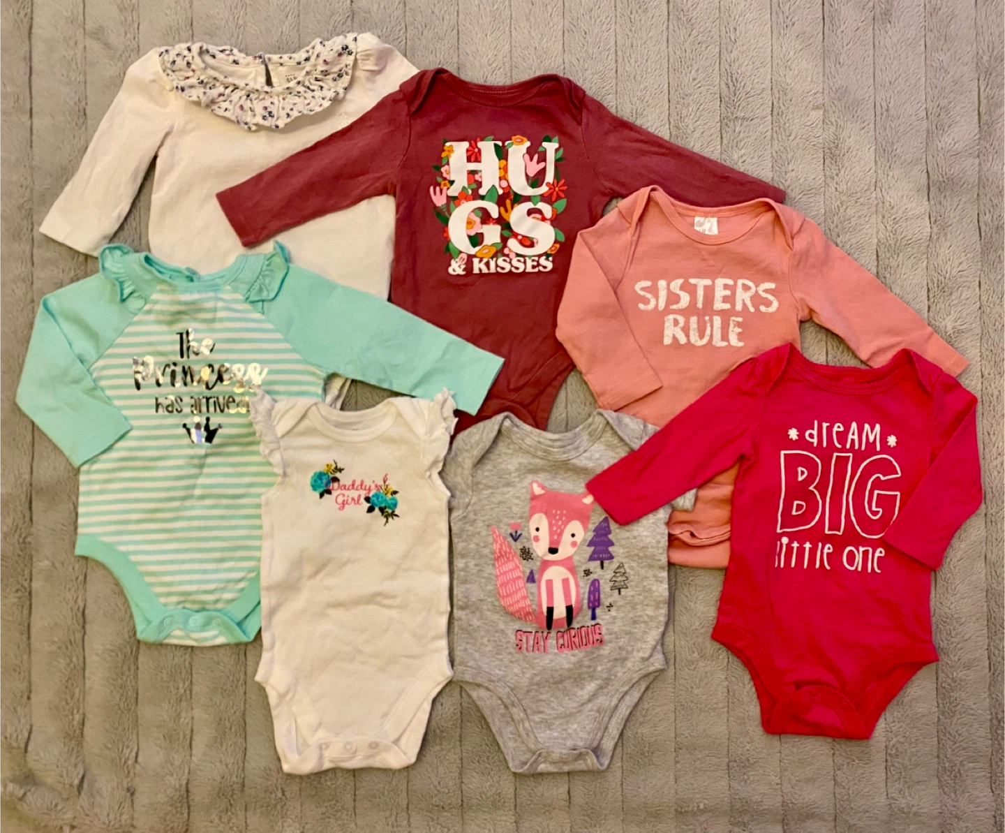 3-6 month girls onesie lot