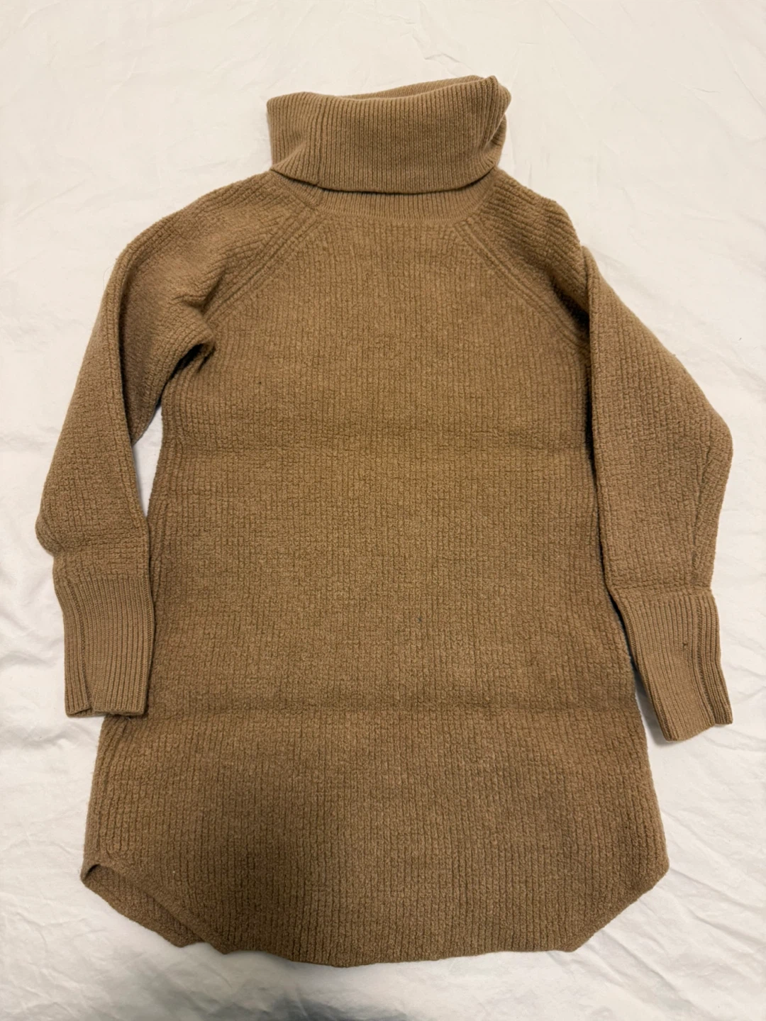 Wilfred Free Tan Turtleneck Sweater Dress Size M