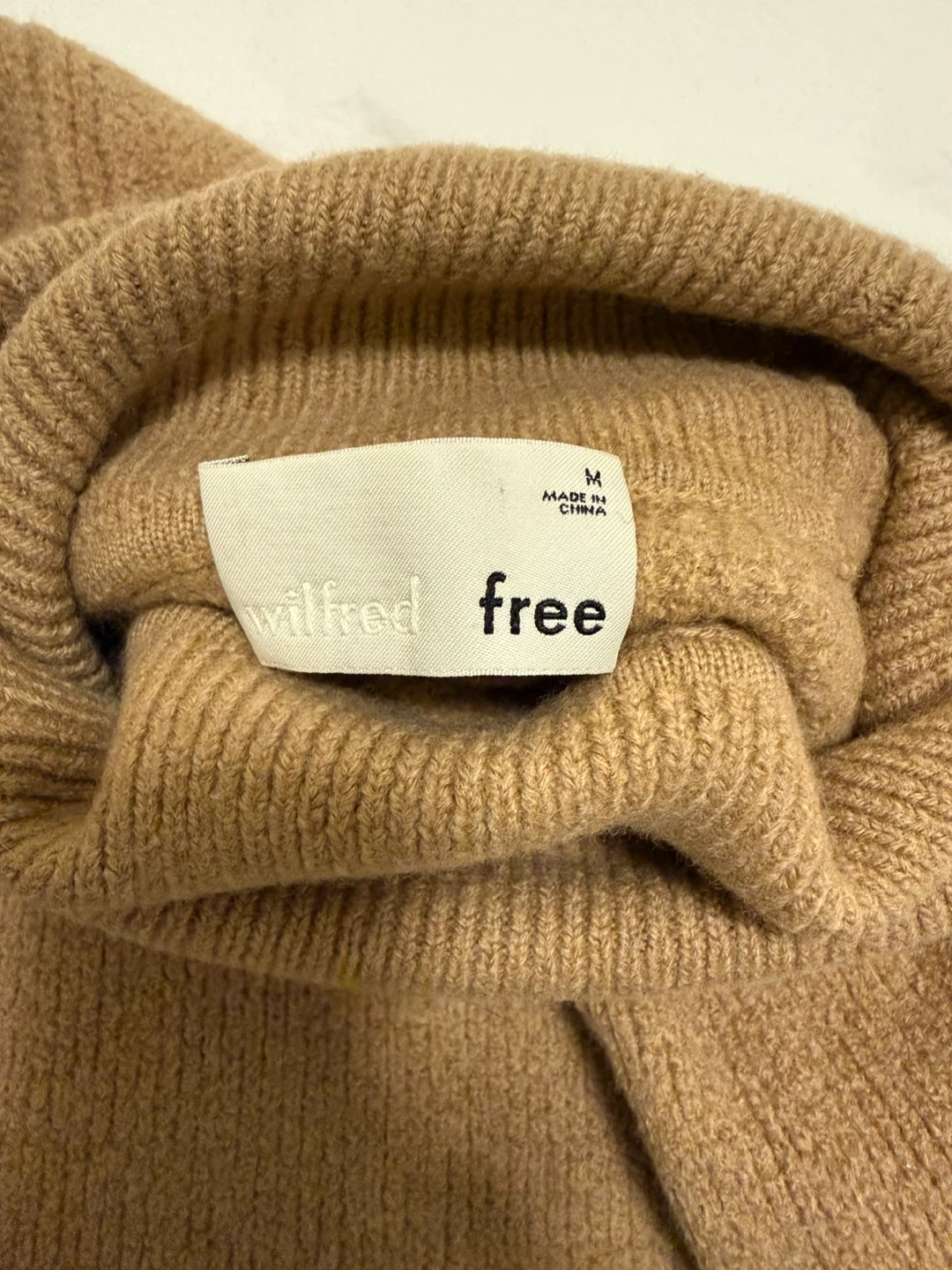 Wilfred Free Tan Turtleneck Sweater Dress Size M - photo 2