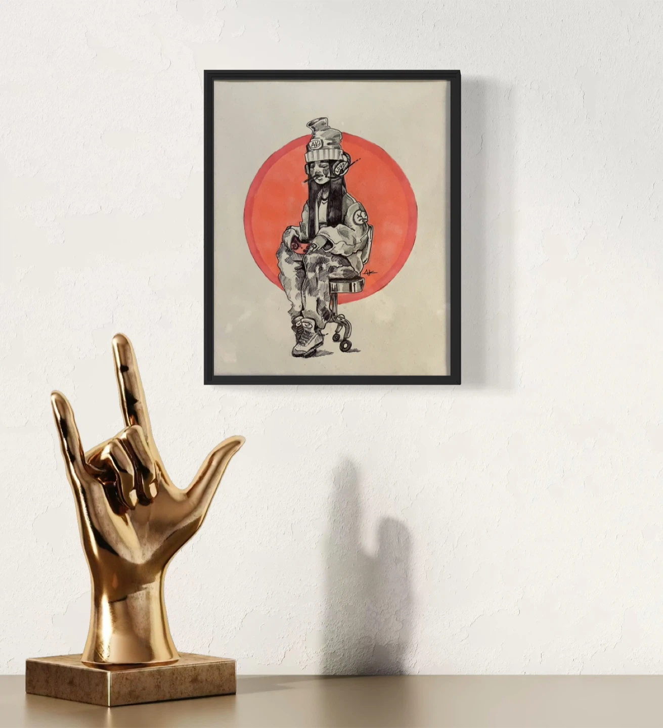Framed Wall Art - "Gamer Girl" Illustration - photo 4