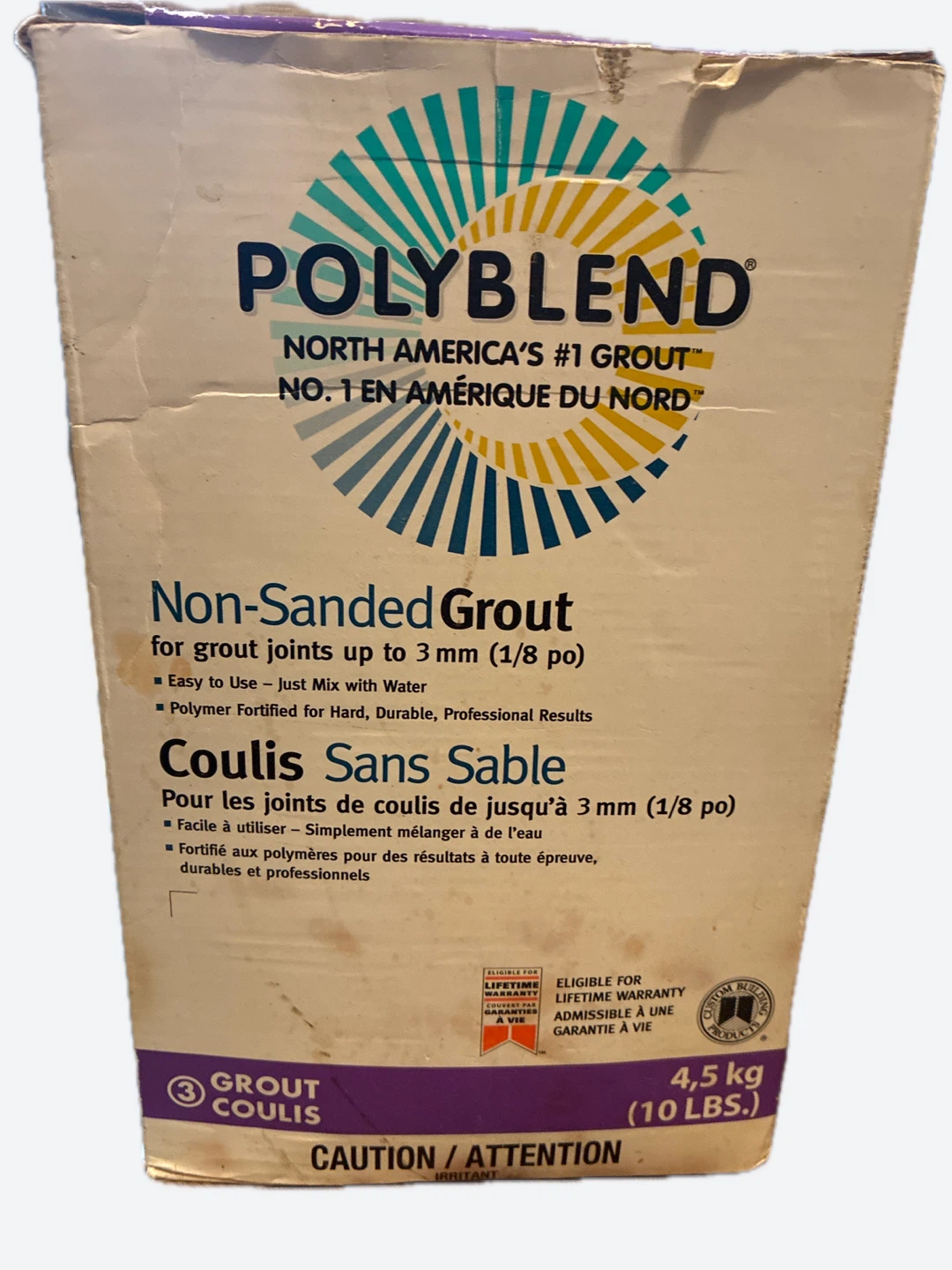 Polyblend Non-Sanded Grout - 4.5 kg (10 LBS)