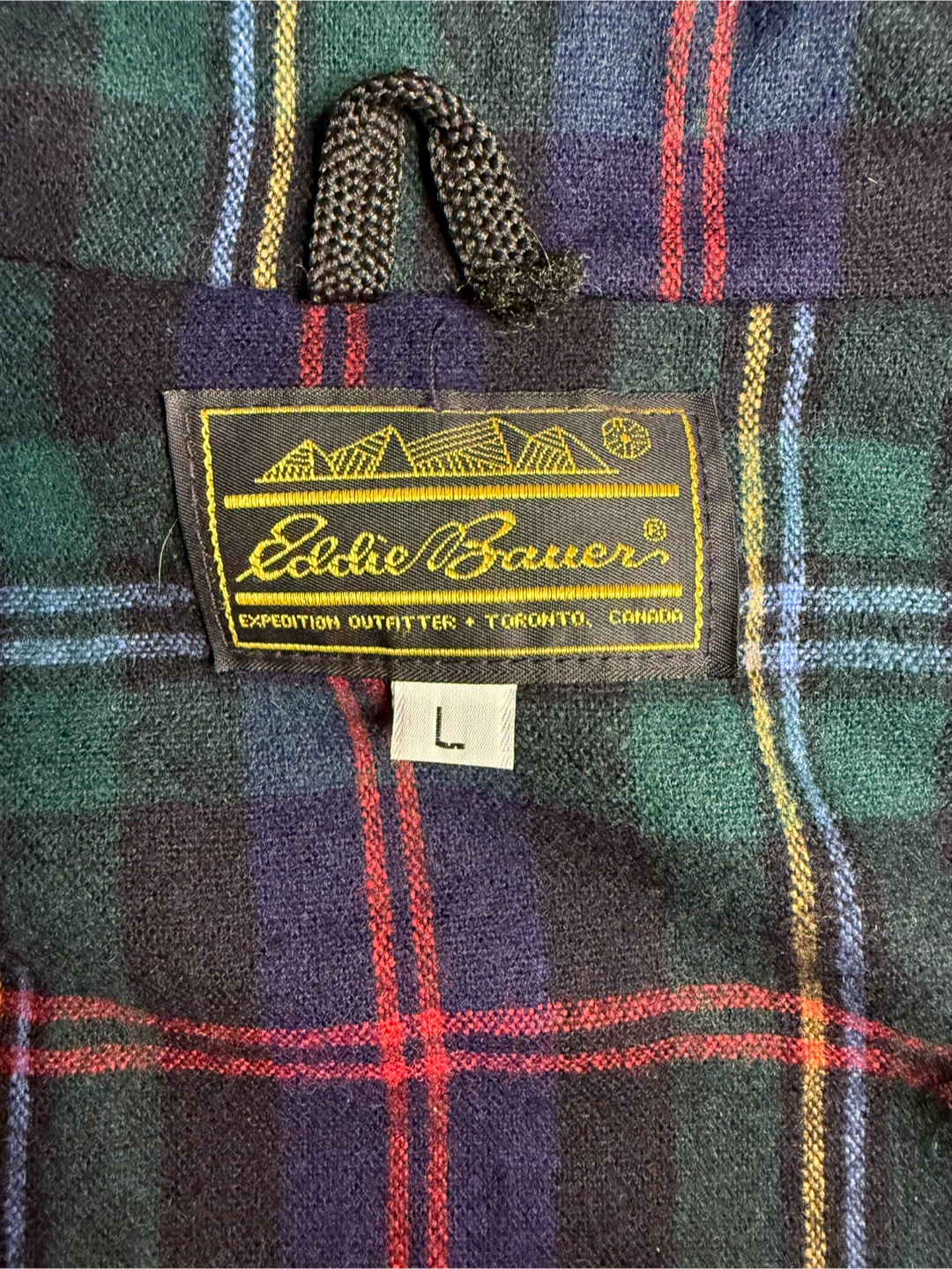Vintage Eddie Bauer Men’s Parka Plaid Lined Full Zip Size Large - photo 3