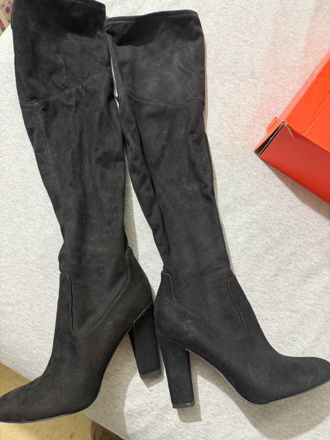Ivanka Trump Black Fabric Over-the-Knee Boots - Size 8 - photo 3
