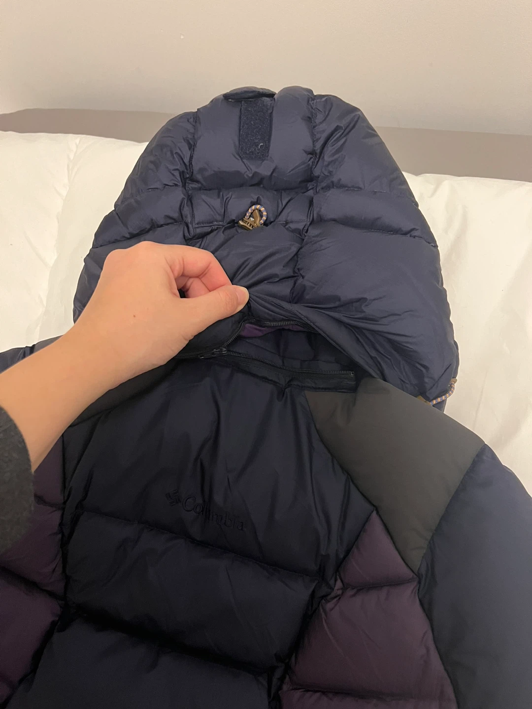 Columbia wind block Puffer Jacket - Navy Purple Black - photo 3