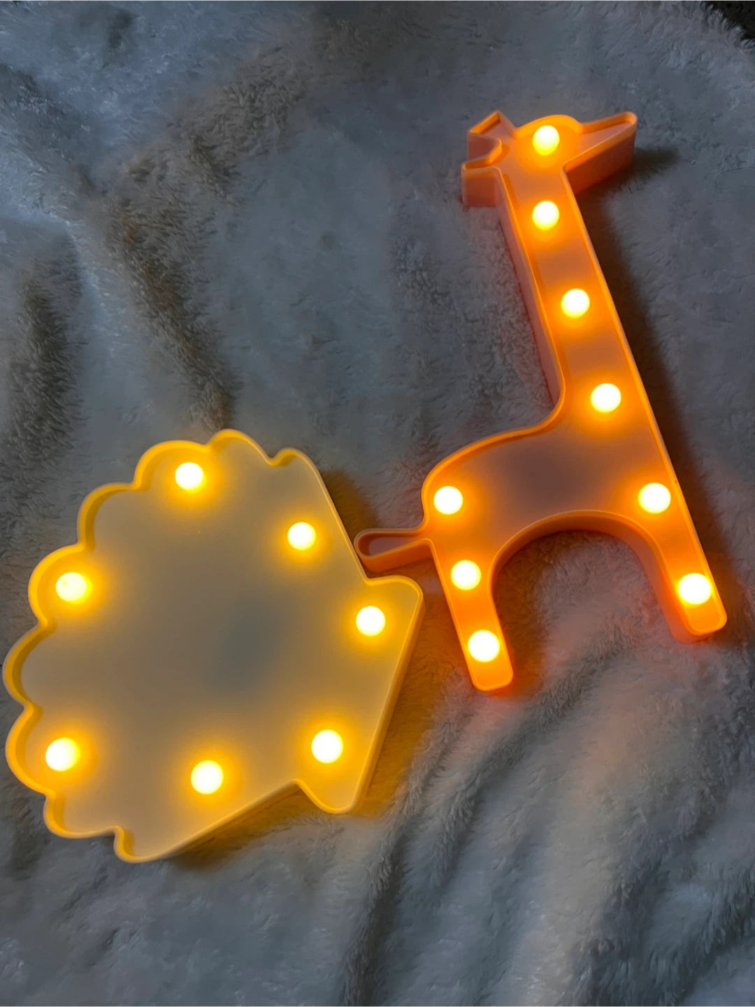 LED Giraffe and Seashell Night Lights