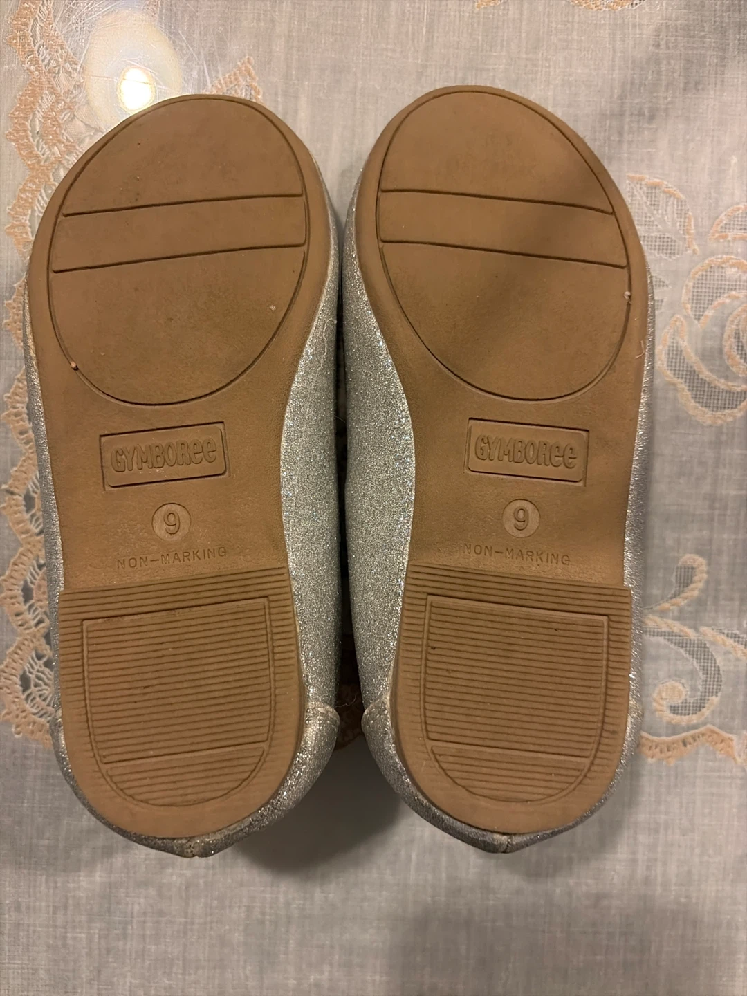 Gymboree Silver Glitter Flats - Size 9 - photo 2