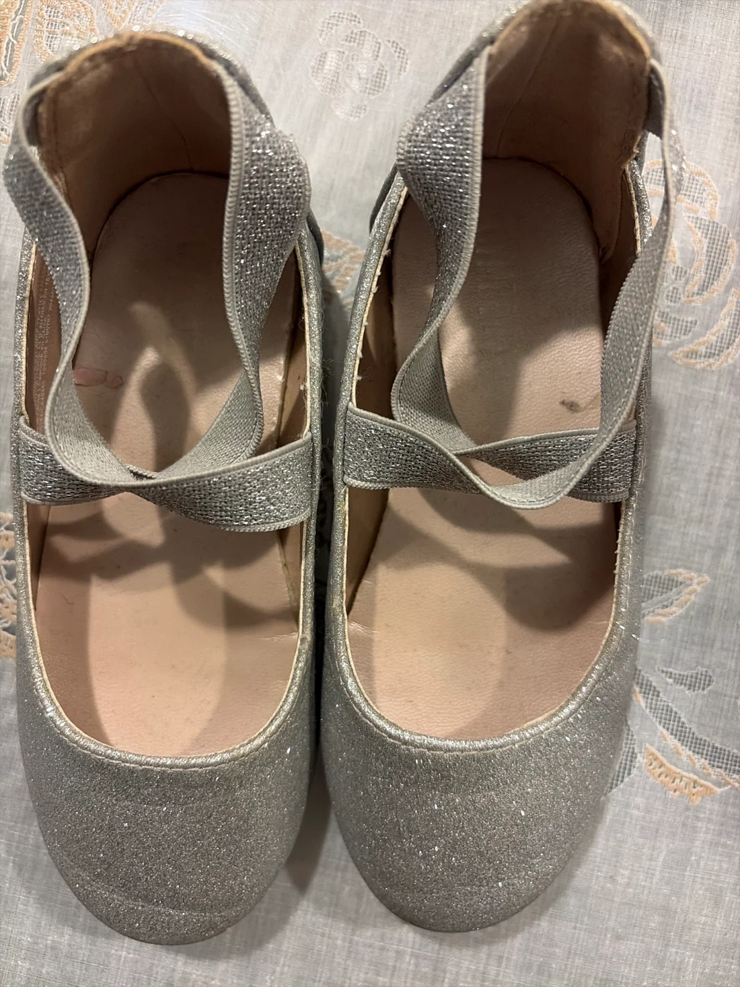 Gymboree Silver Glitter Flats - Size 9 - photo 3