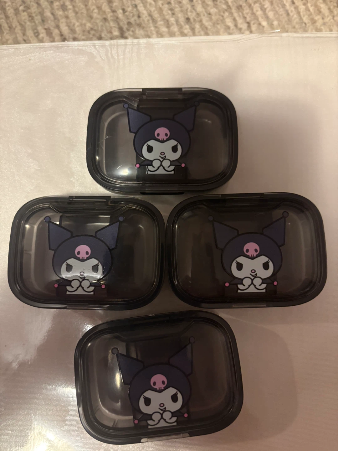 4x Kuromi Character Small Storage Cases