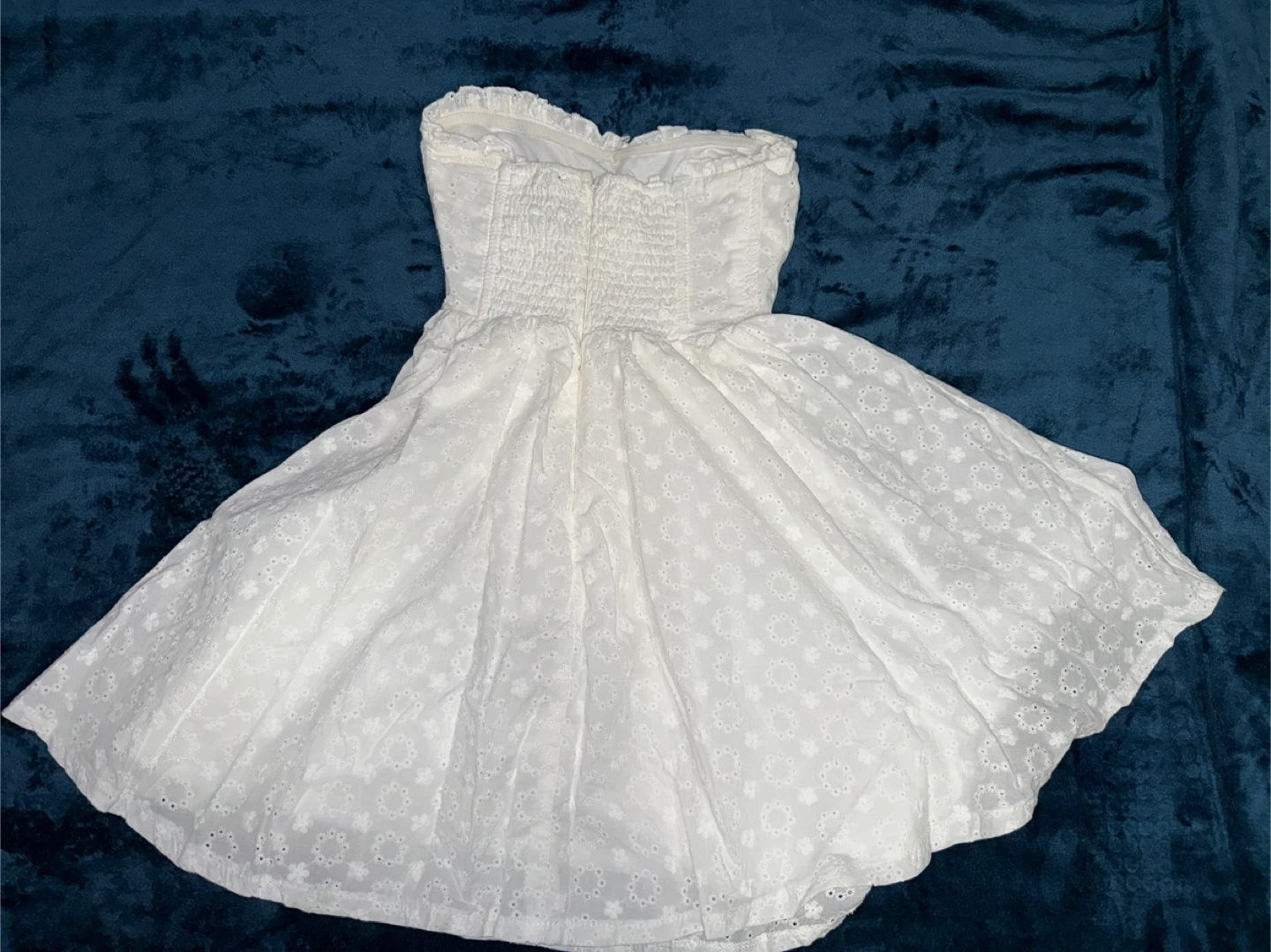 White Eyelet Strapless Dress - photo 2