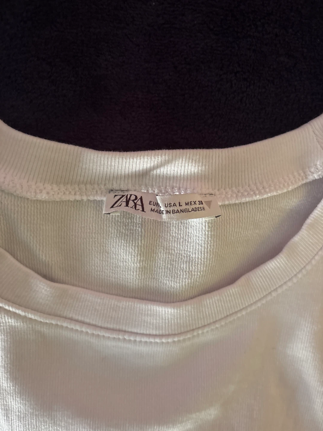 ZARA White Cropped Tank Top - Size L - photo 4
