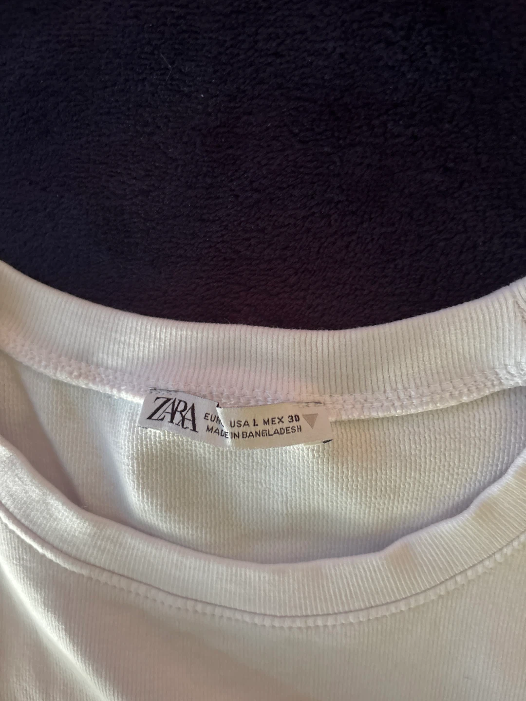 ZARA White Cropped Tank Top - Size L - photo 3
