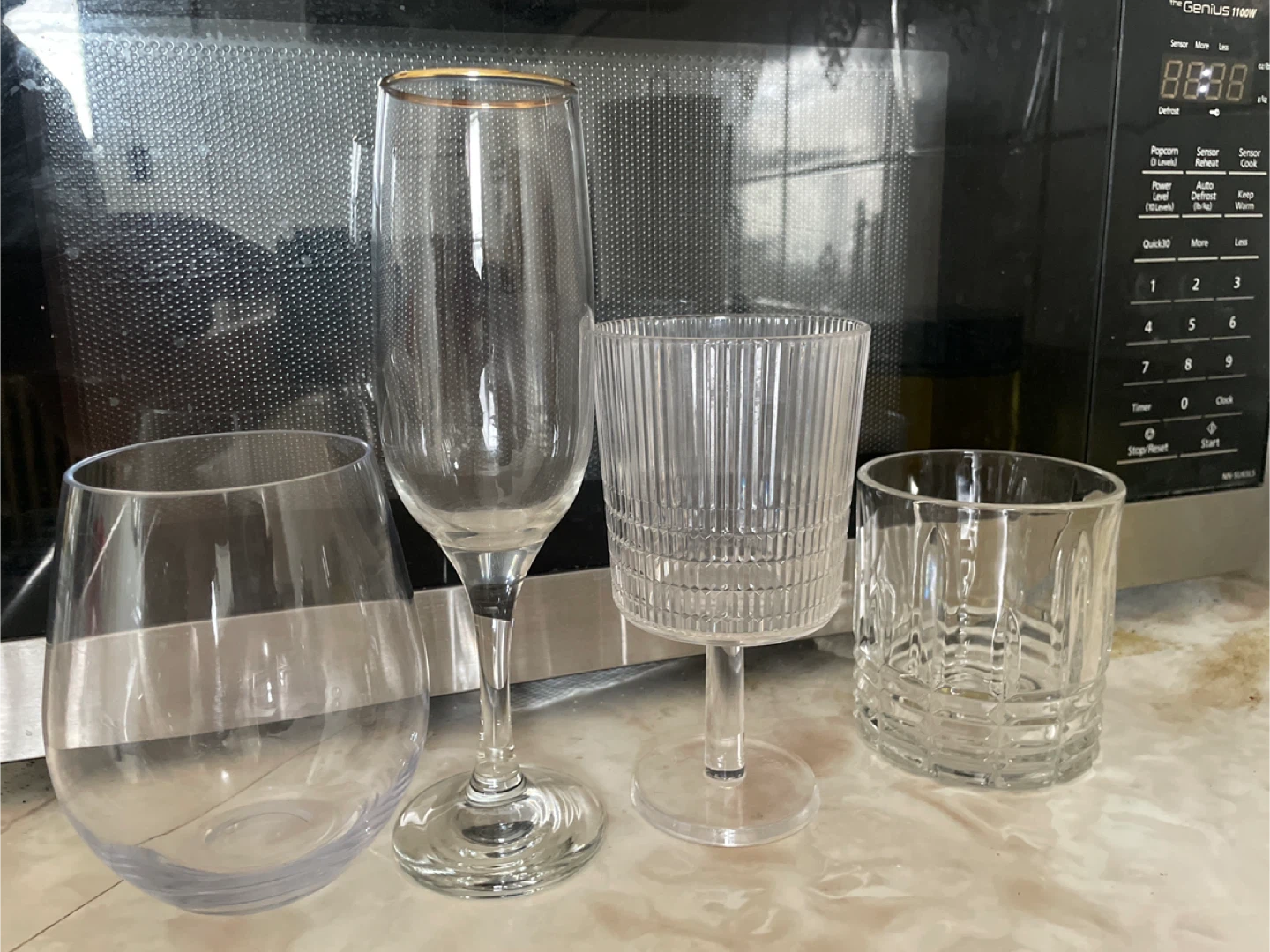 Set of 4 Glassware Glasses