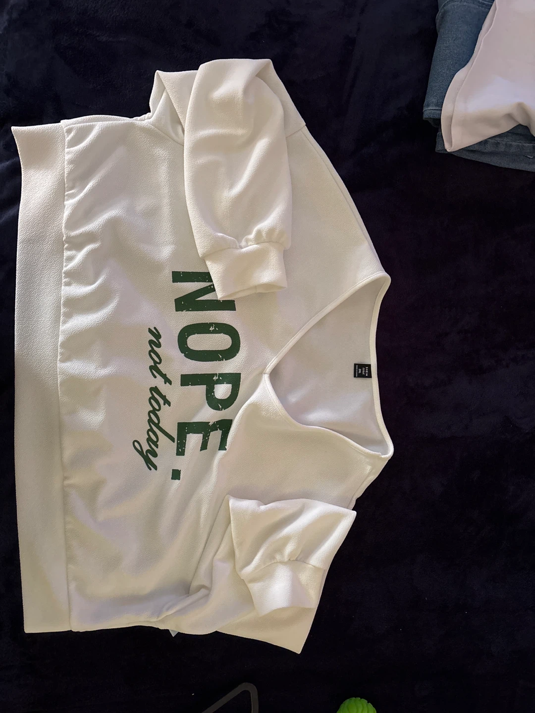 SHEIN CURVE White "Nope Not Today" Graphic Sweatshirt - Size 2XL - photo 2