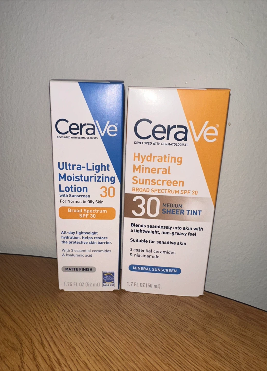 CeraVe Lotion SPF 30 & Hydrating Mineral Sunscreen