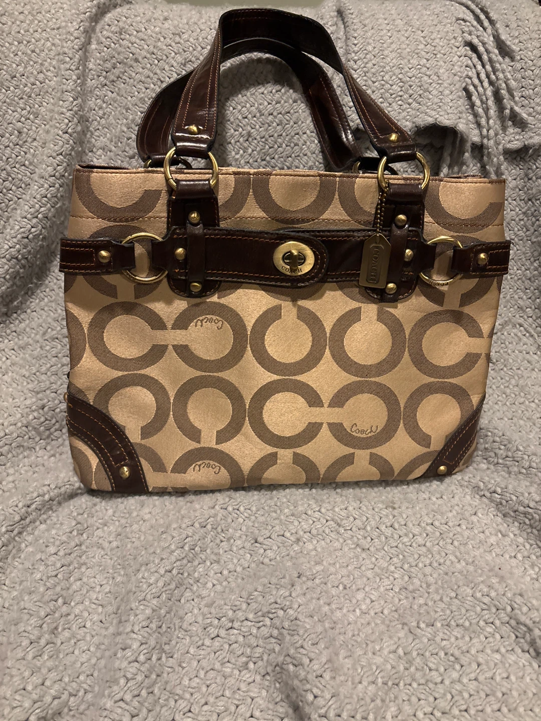 Coach Signature C Monogram Tote Bag