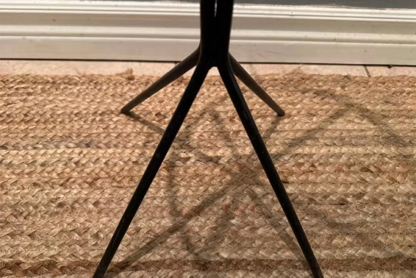 Glass Top Side Table with Metal Base - photo 4