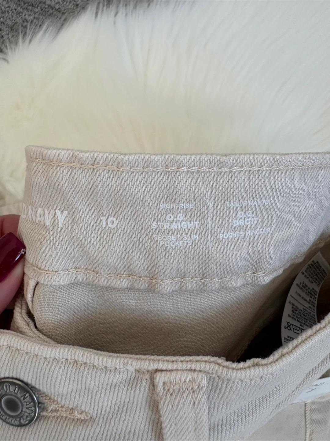 Brand new Old Navy Beige High-Rise Straight Jeans size 10 - photo 4