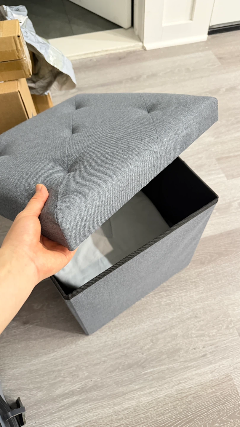 Gray Storage Ottoman Footrest - photo 2
