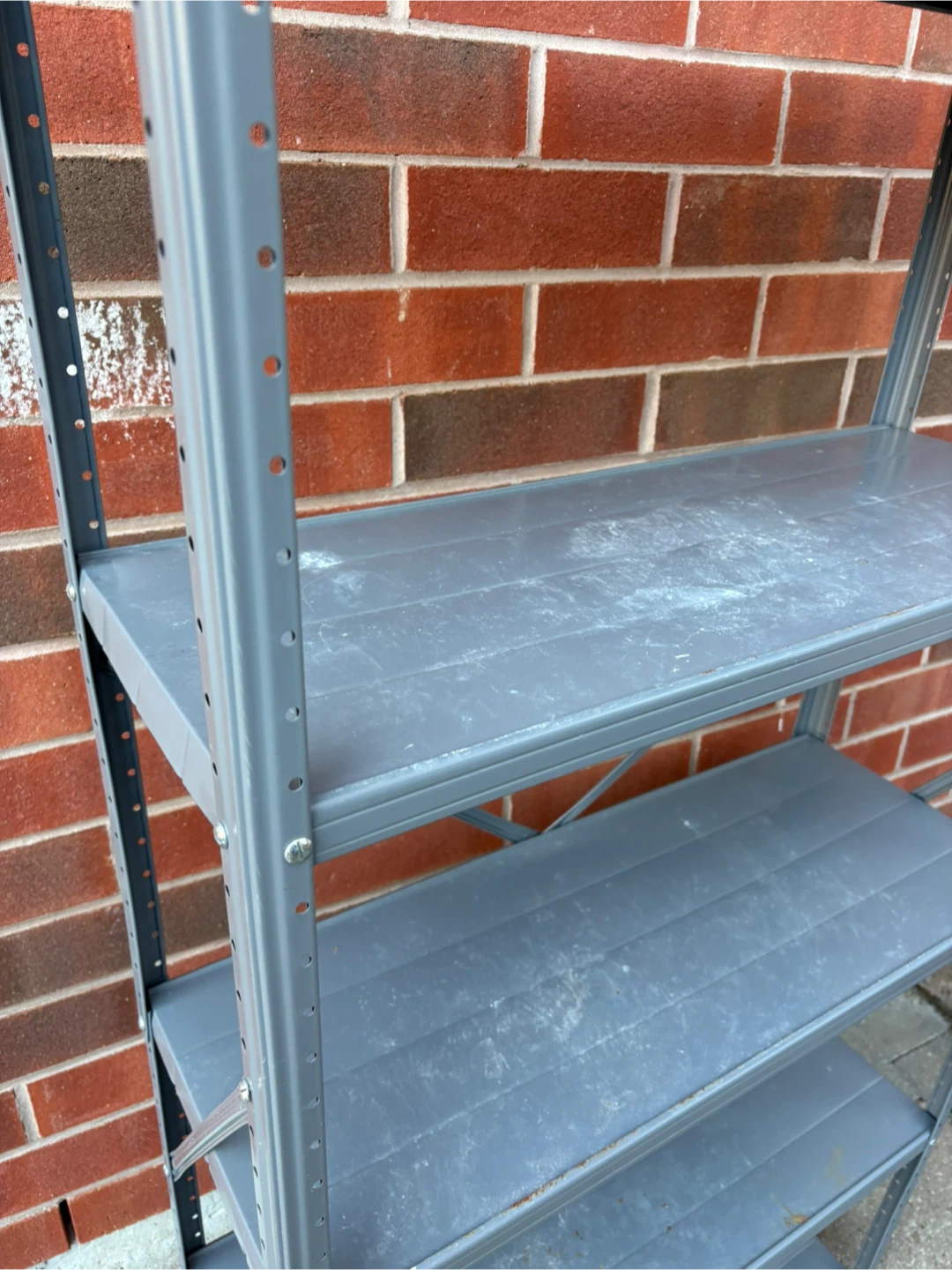 Grey 4-Tier Metal Shelving Unit light weight - photo 3