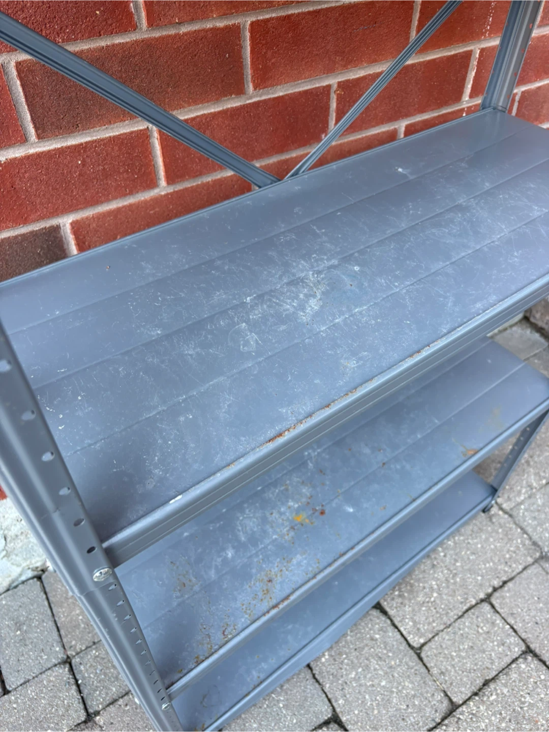 Grey 4-Tier Metal Shelving Unit light weight - photo 4