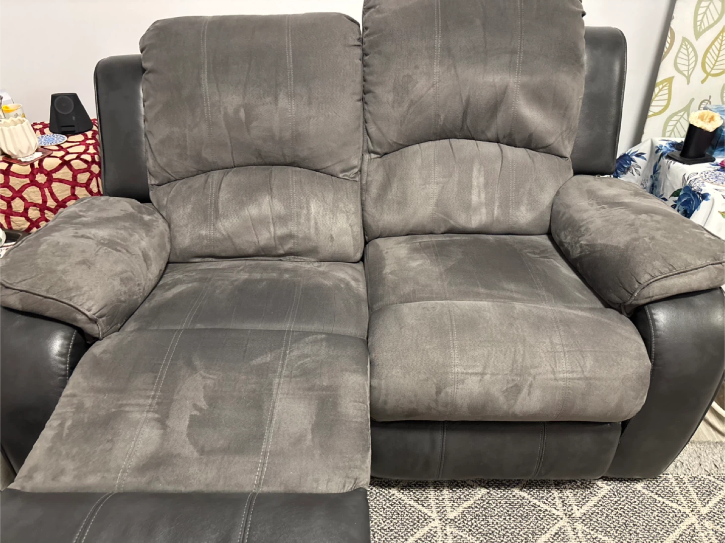 Grey Recliner Sofa