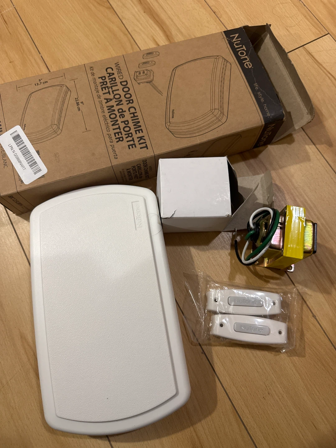 NuTone Wired Door Chime Kit BK125LWH White