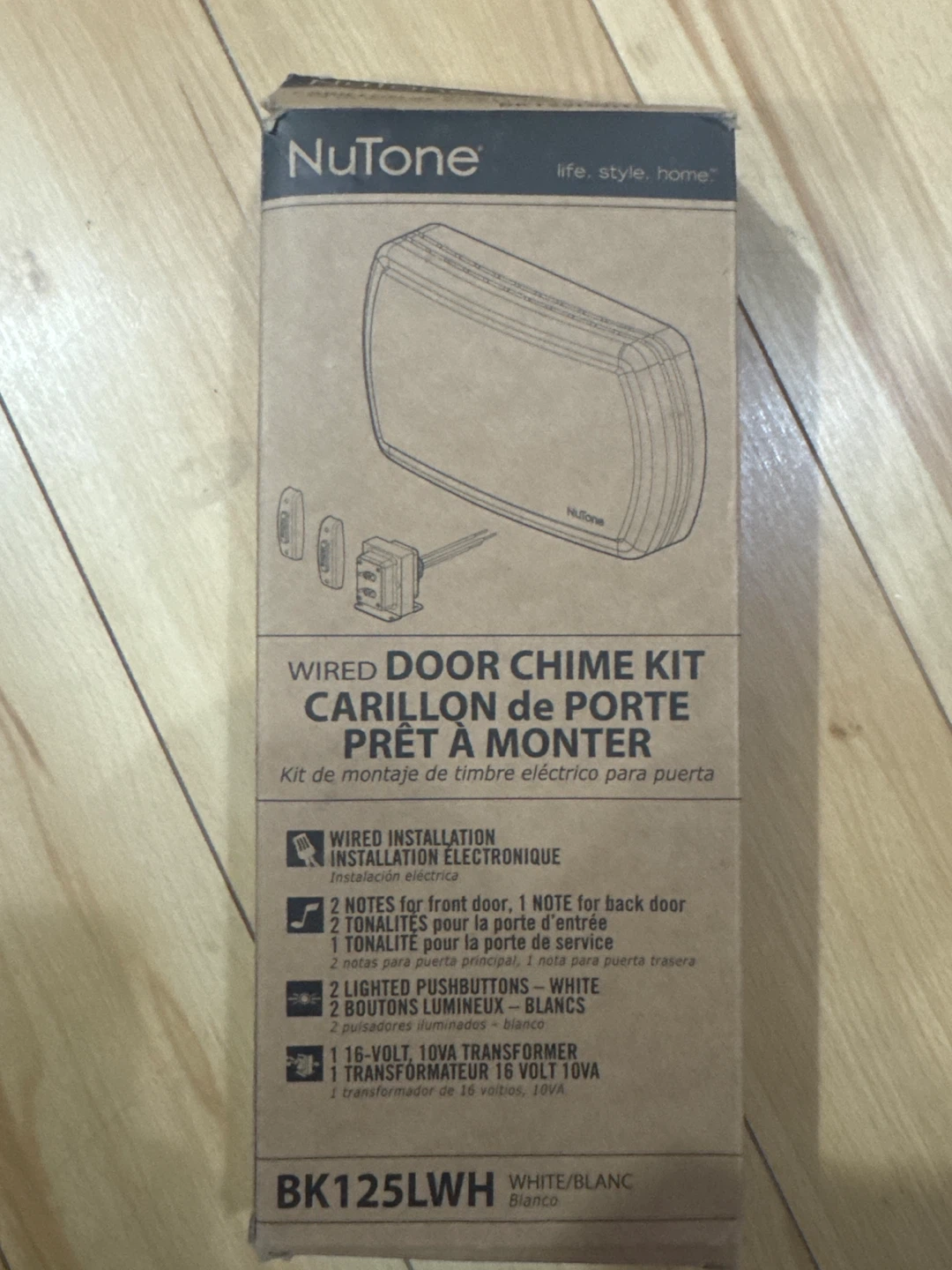 NuTone Wired Door Chime Kit BK125LWH White - photo 4
