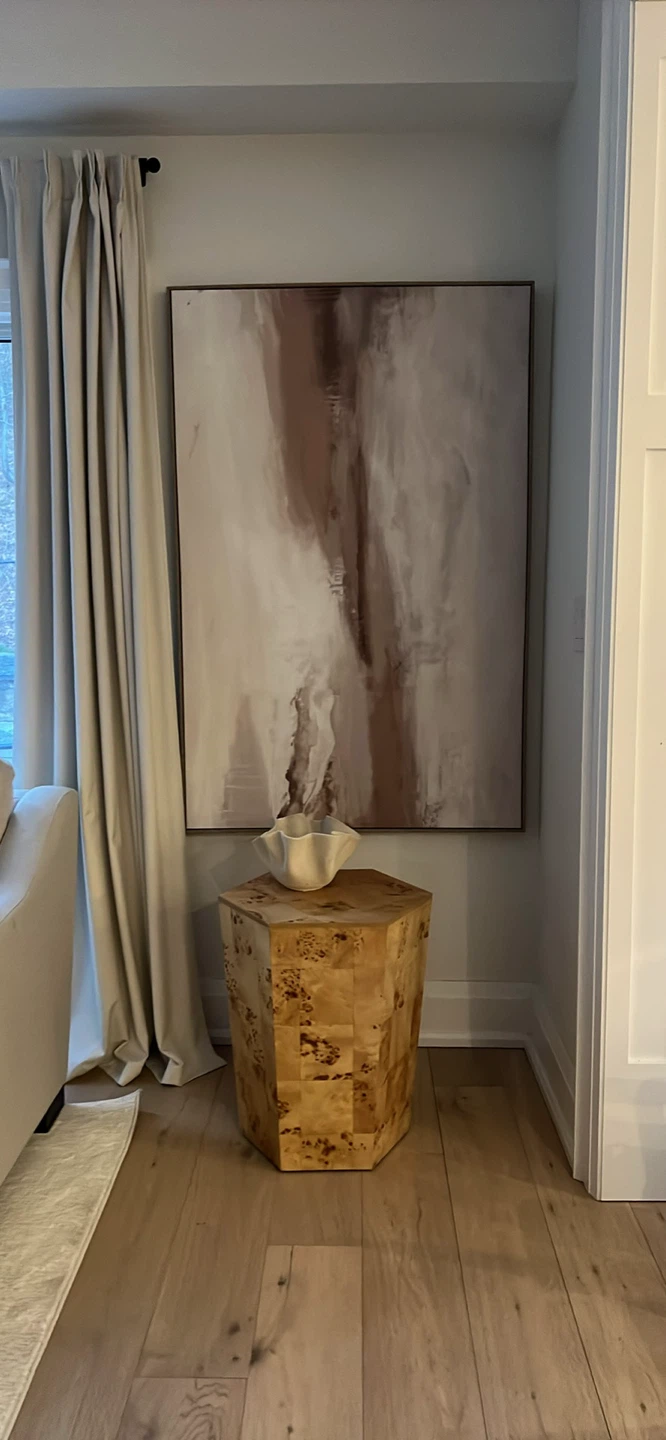 BURLED WOOD TABLE