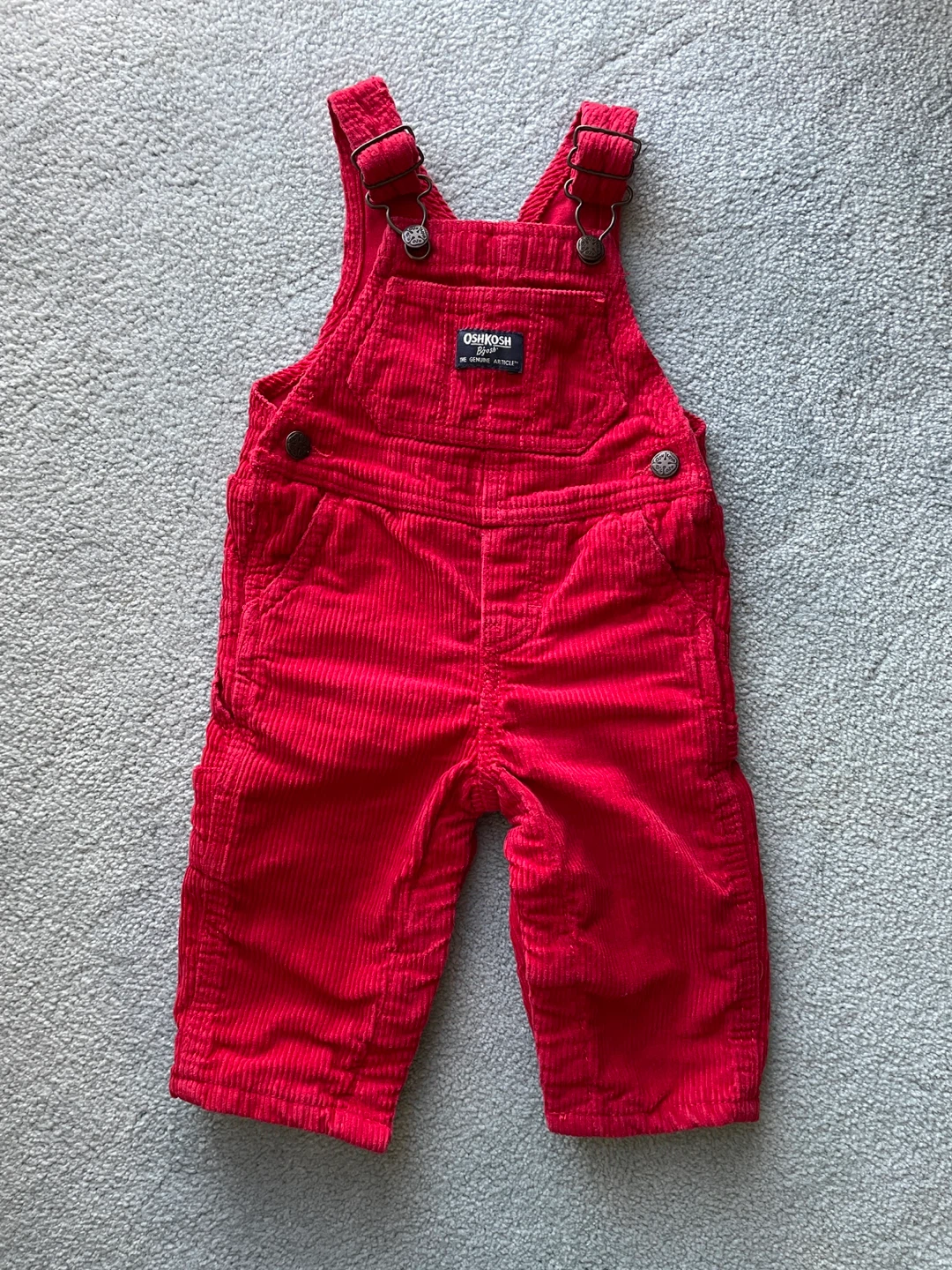 Baby Girl’s Corduroy OshKosh Overalls, 9 months, 100% cotton