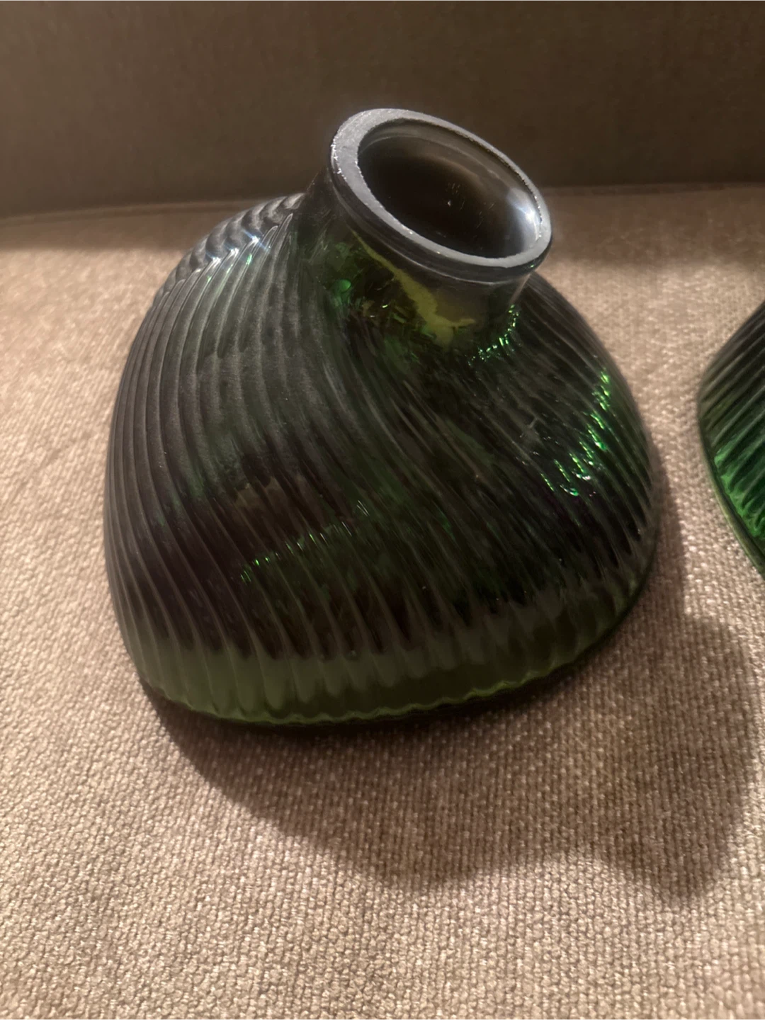 Green Glass lamp shades - photo 4