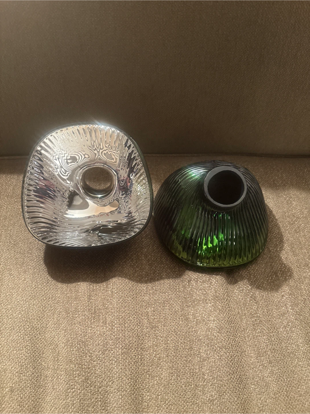 Green Glass lamp shades