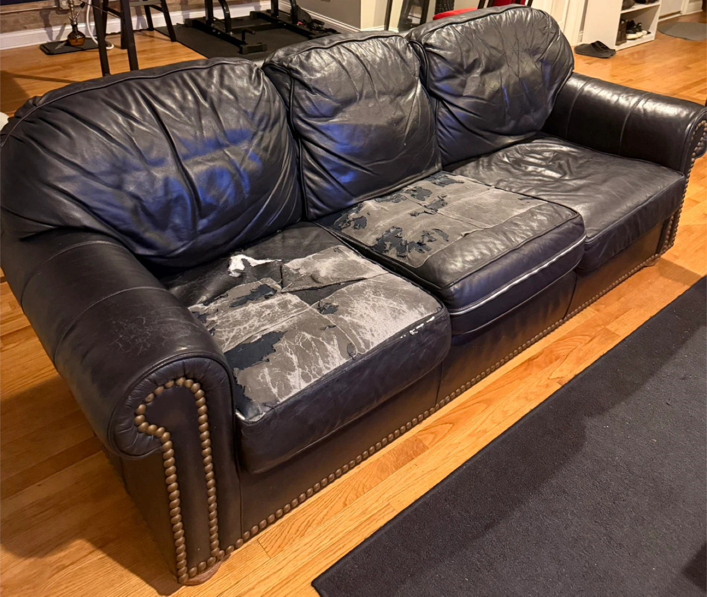 Black Leather Sofa