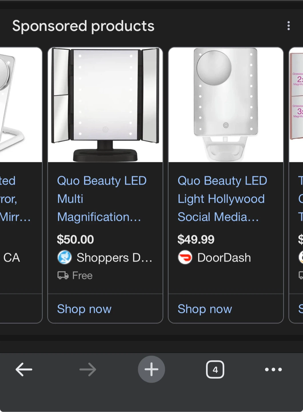 QUO Beauty Tri-Fold LED Makeup Mirror - photo 2