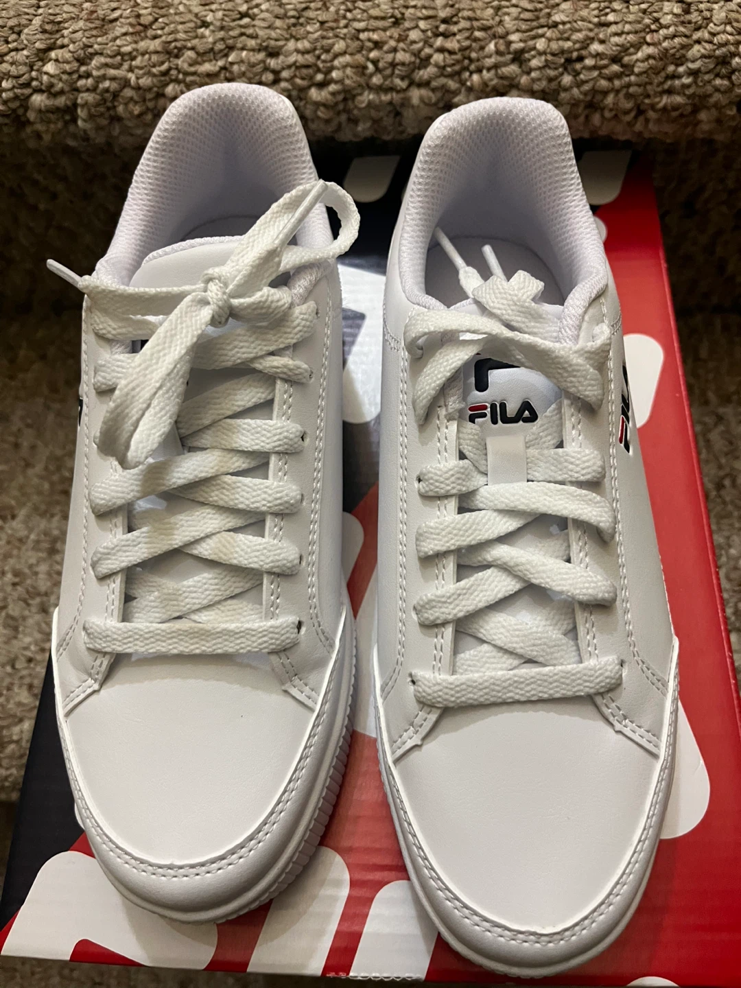 Fila Unlock Court Women's Sneakers - White/Navy/Red - US Size 6 - photo 2