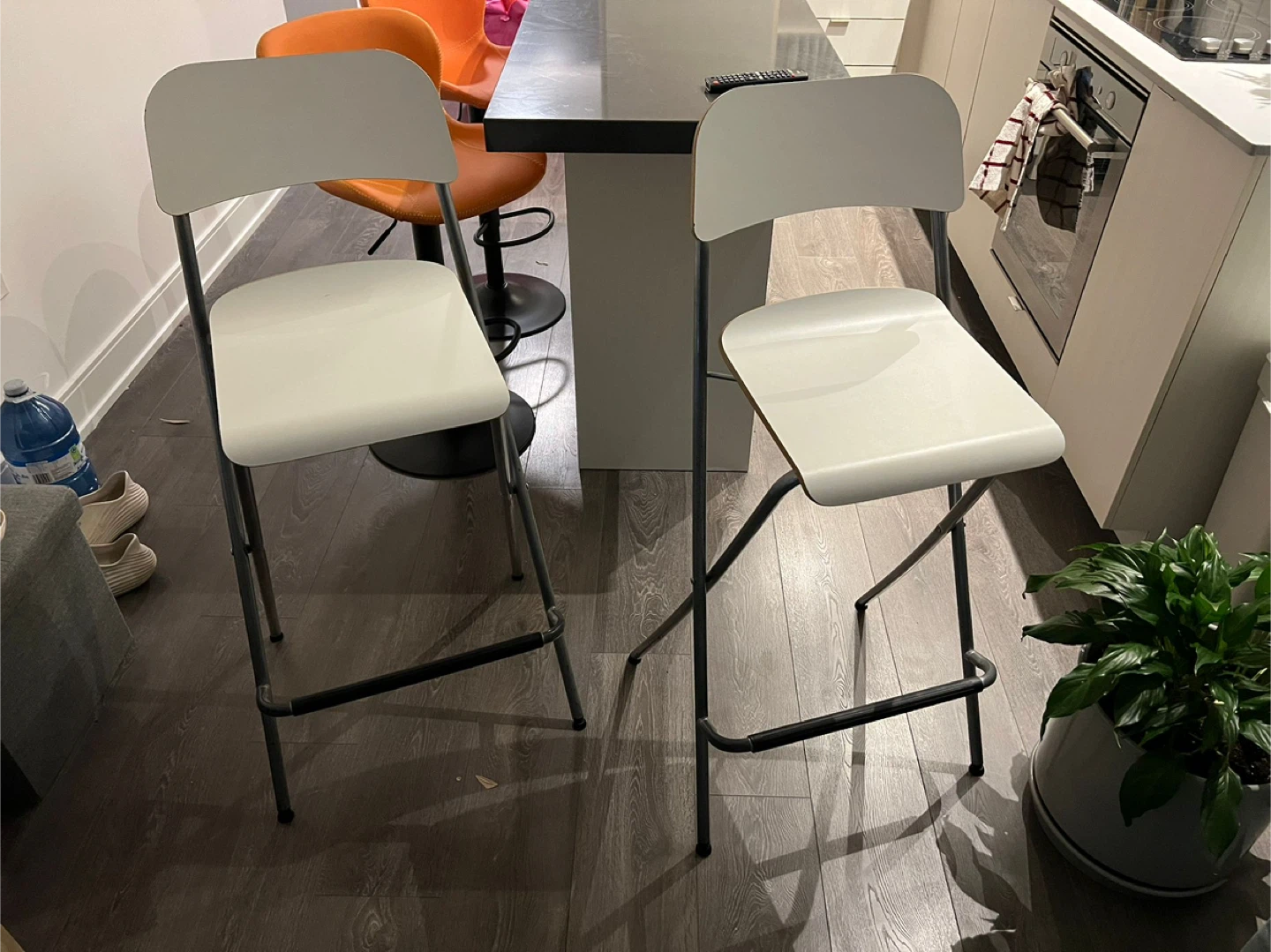 IKEA Franklin Folding Bar Stools - White - photo 5