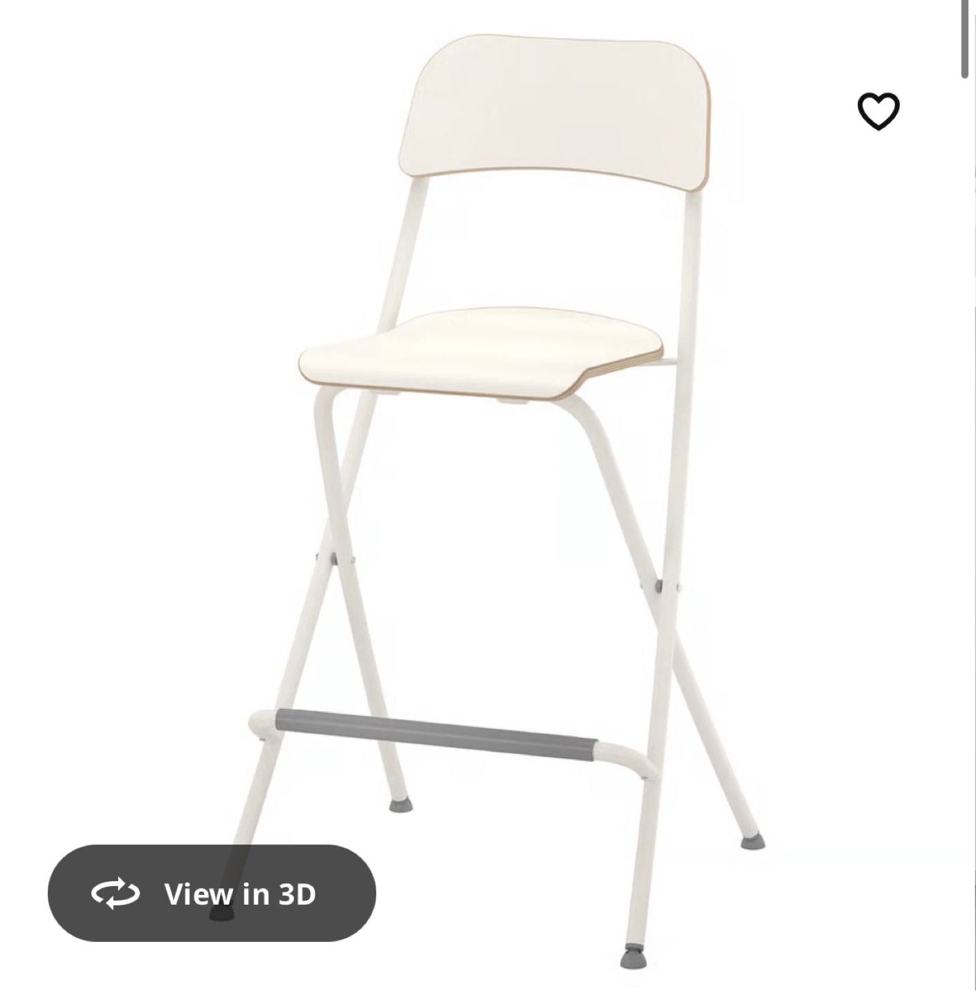 IKEA Franklin Folding Bar Stools - White - photo 2