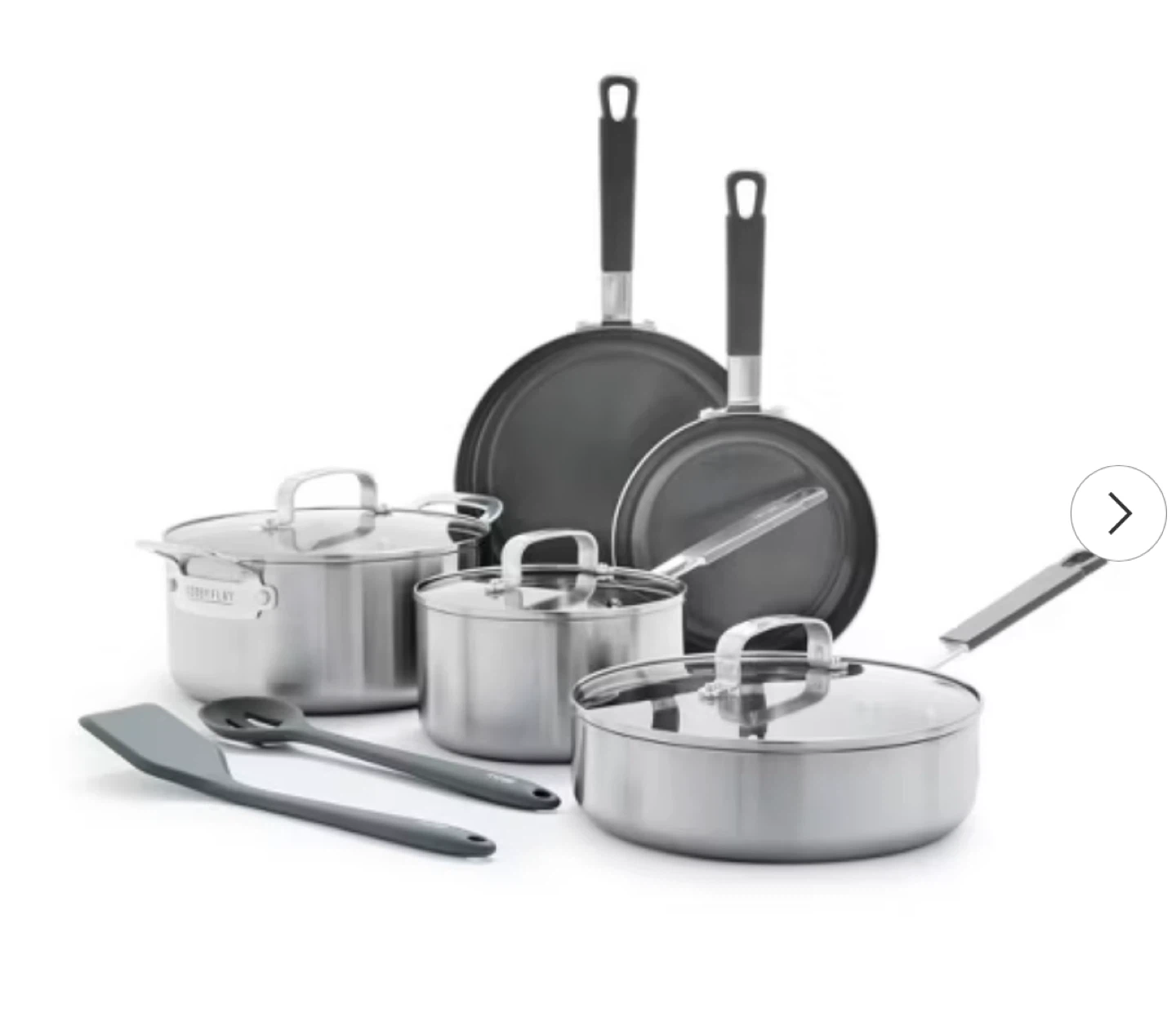 Bobby Flay by GreenPan Stainless Steel 10-Piece Cookware Set