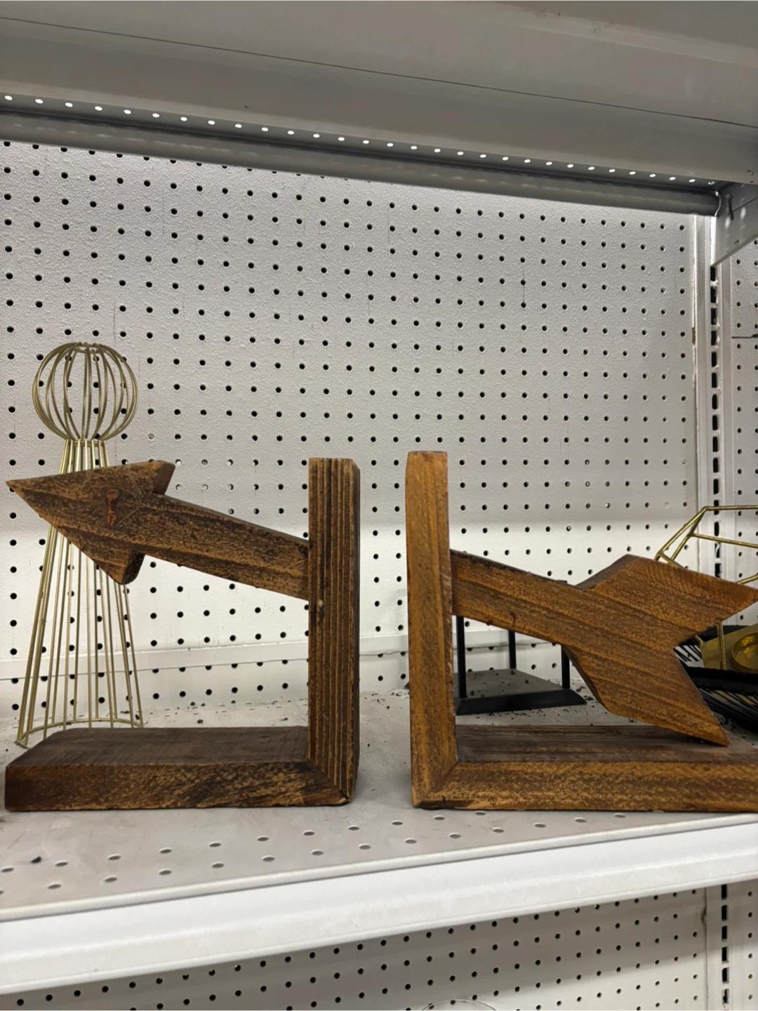 Wooden Arrow Bookends