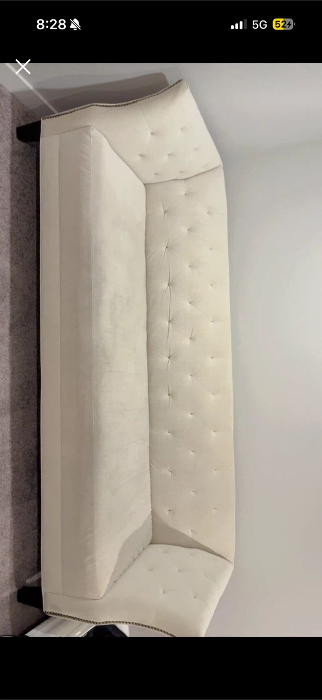 Cream Tufted Sofa
