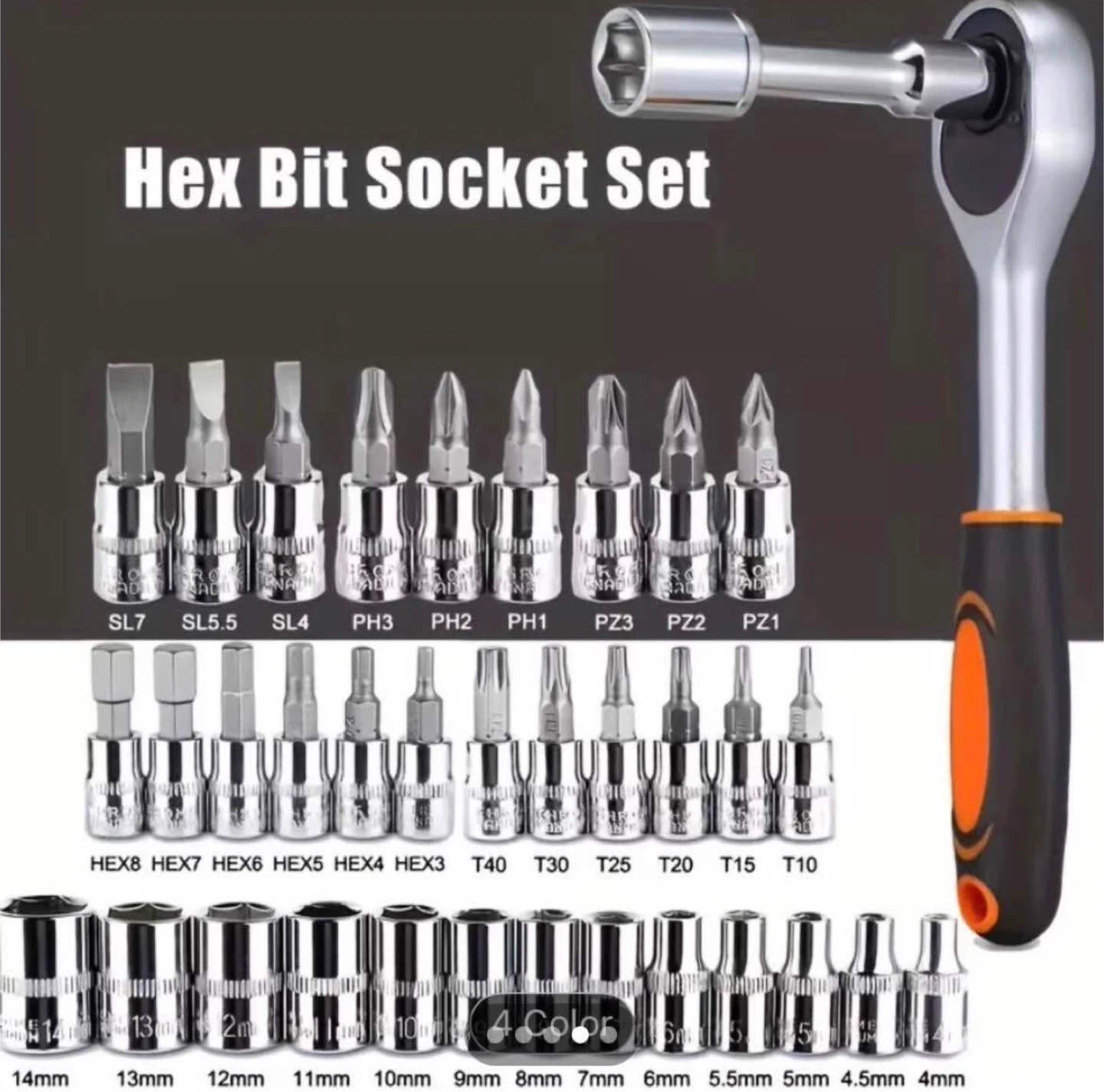 56-Piece Hex Bit Socket Set - photo 3