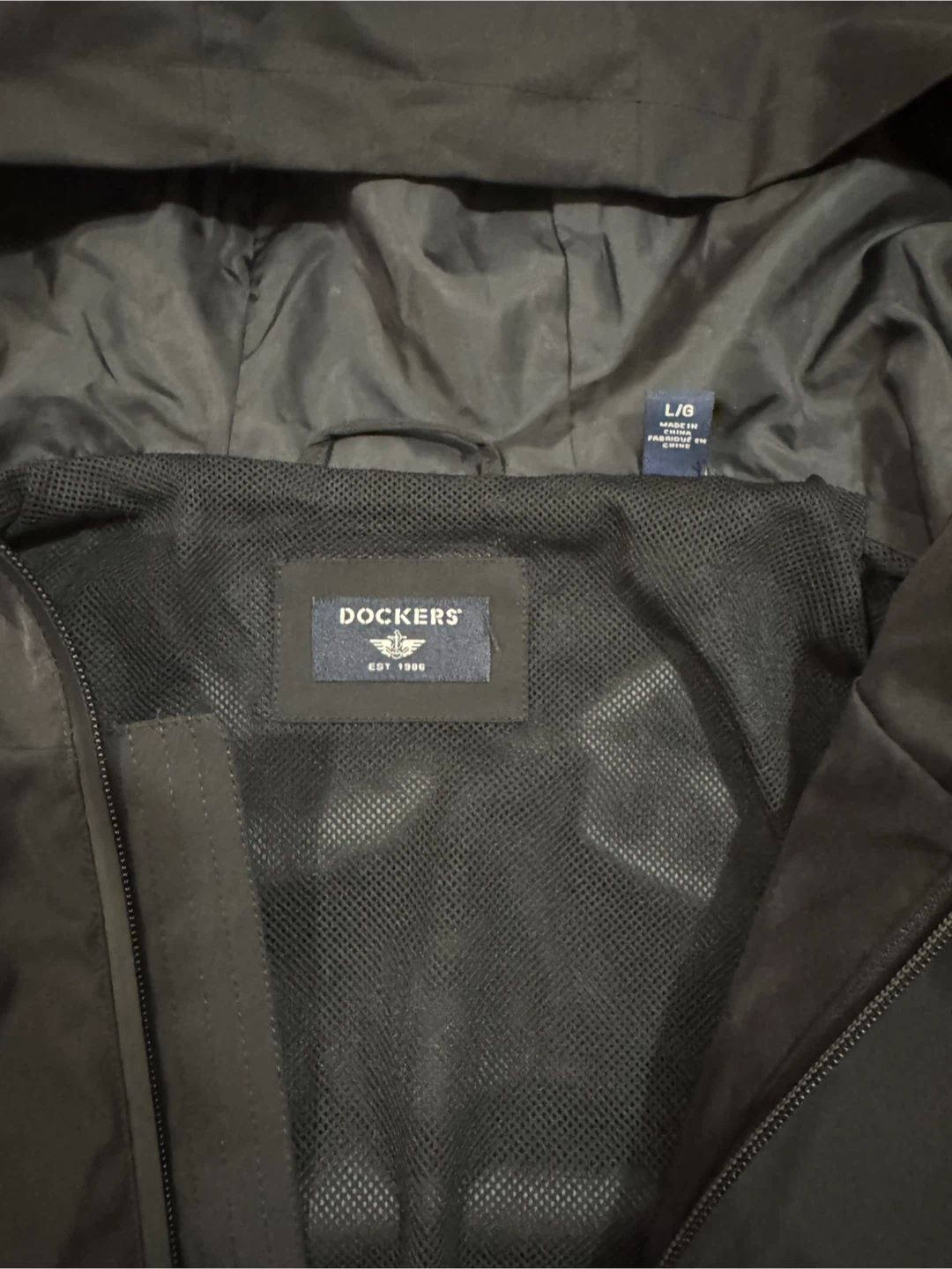 Dockers Men Black Rain Jacket  Size Large - photo 2