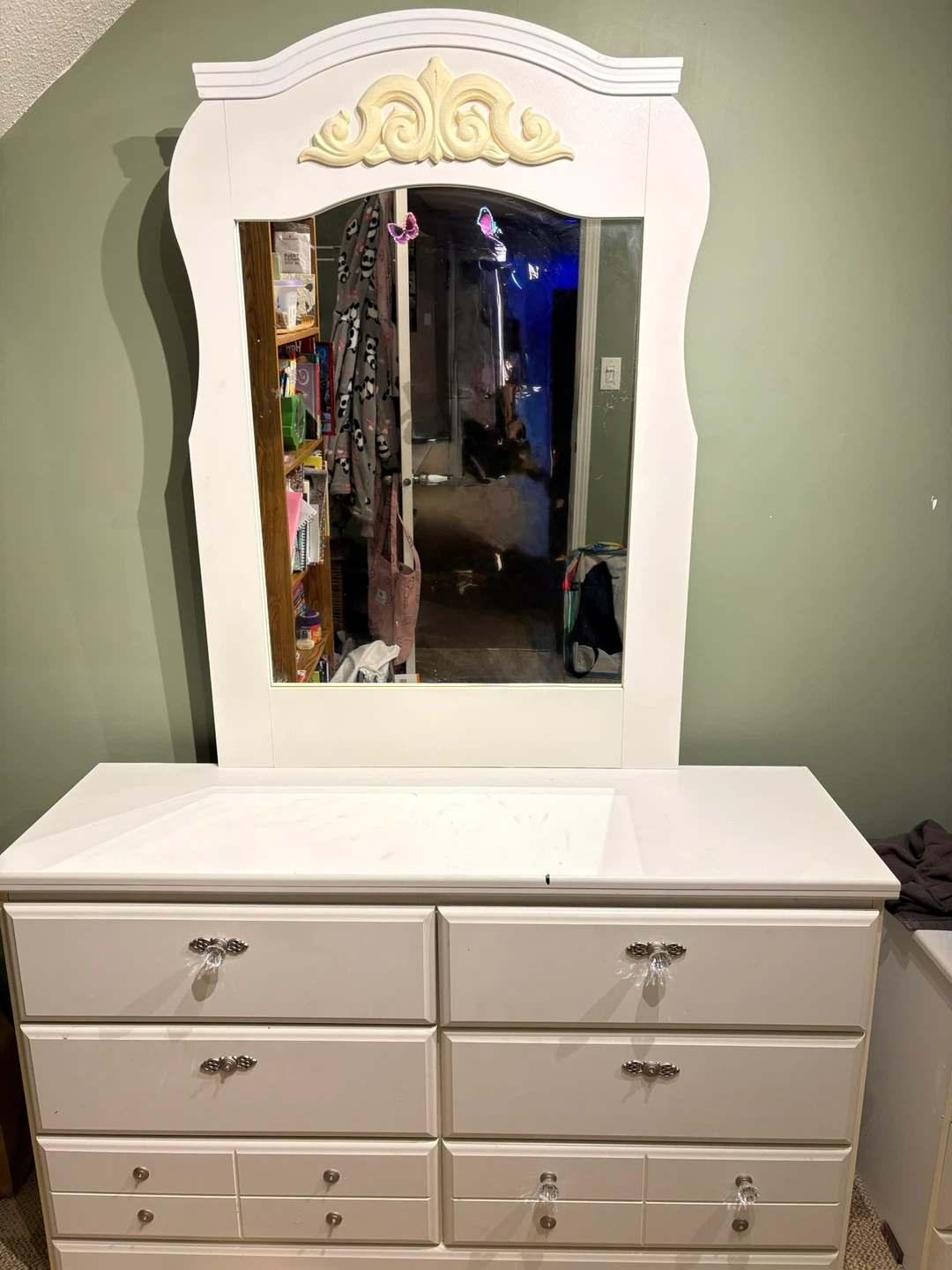 White Twin Bed with Headboard and Drawers - photo 5