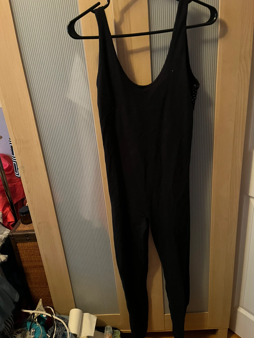 Black Bodysuit with Criss-Cross Back Detail